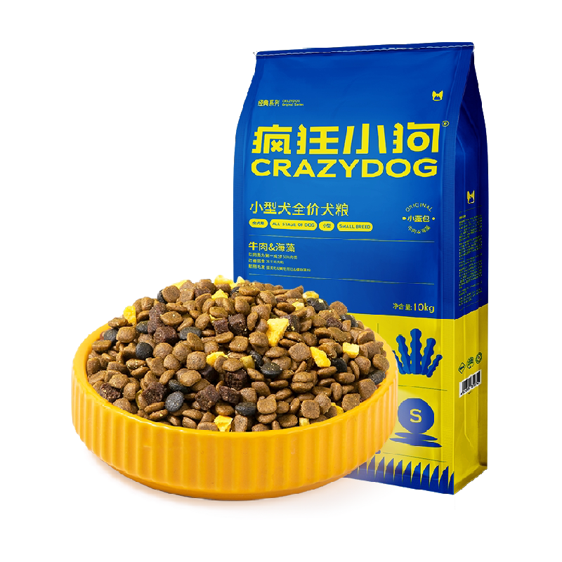 疯狂小狗小蓝包牛肉海藻冻干狗粮