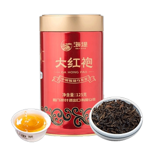 中茶乌龙茶 海堤茶叶AT103A浓香大红袍125g 罐装岩茶乌龙茶