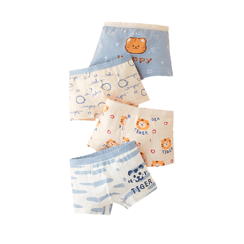 棉奇熊男童内裤儿童棉平角裤男孩四角短裤男宝宝底裤