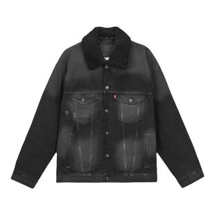 商场同款Levi's李维斯冬季男士3M仿羊羔绒牛仔夹克厚外套0017B