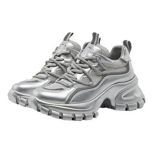 MILLIE'S/妙丽高帮鞋女2026夏季新款内增高网面拳击鞋轻便凉靴