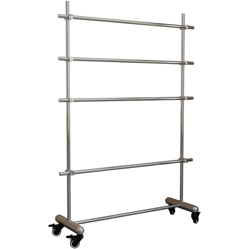 服装店挂衣架带轮移动可调节落地