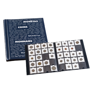 德国灯塔硬币收藏册大容量纪念保护册人民币钱币古币生肖银元欧元京剧2025龙蛇币深蓝色保护夹纸夹收纳册空册