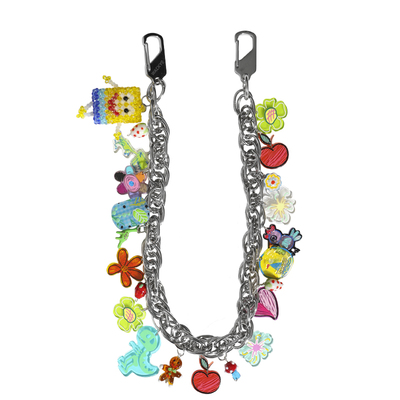 明星同款小众设计感彩色裤链