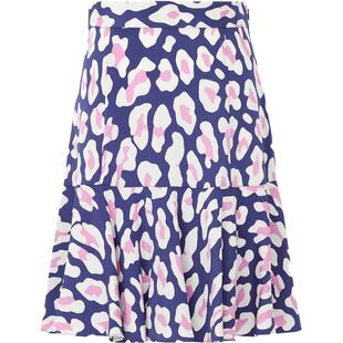 DVF 春夏女花色层接式皱纱高腰半身裙