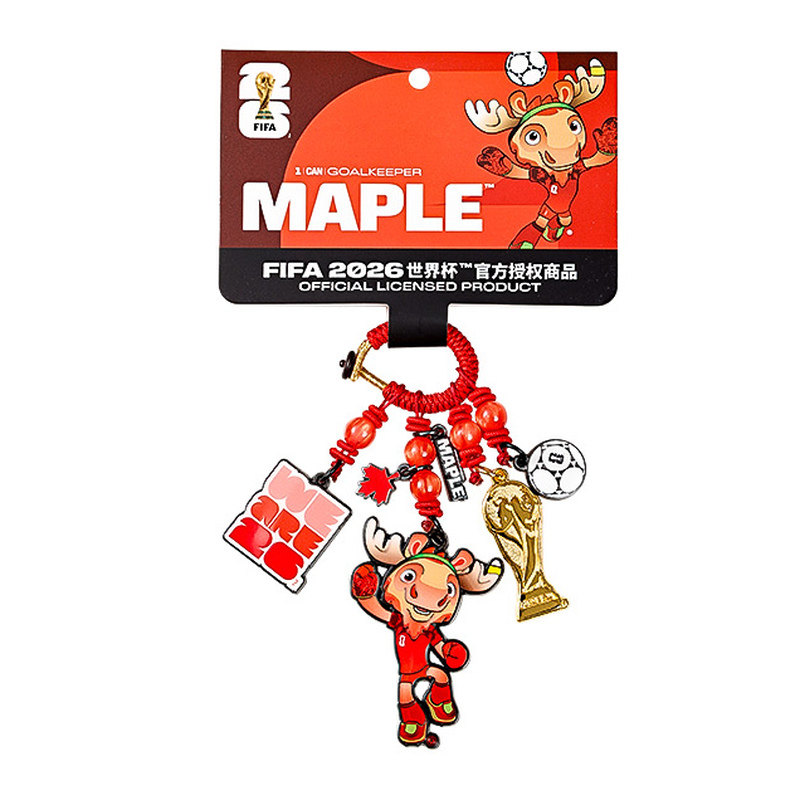 FIFA国际足联2026世界杯吉祥物金杯挂饰衣服包包挂件金属钥匙扣