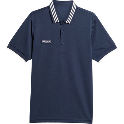 阿迪达斯男士针织简约短袖POLO衫