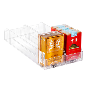 放香烟架子展示架自动推烟器超市烟架卷烟推进器一体式中支宽盒子