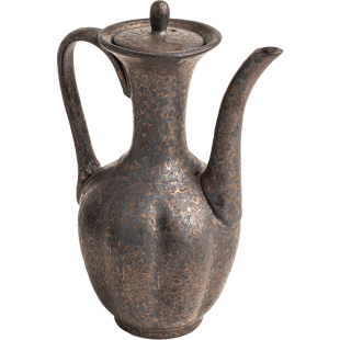 陶迷鎏金釉仿宋酒壶古风中式分酒器创意温酒器家用白酒陶瓷手执壶