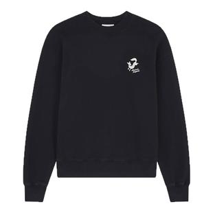 Maison Kitsune女士跳跃小狐狸字母刺绣图案圆领长袖卫衣银泰百货