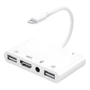 适用苹果手机网线转换器麦克风话筒无线麦直播专用拓展坞千兆网口扩展坞接口lightning转hdmi耳机声卡转接头