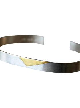 出山志物印记足银贴金情侣手镯