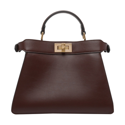 FENDI 芬迪 女士棕色Peekaboo 小号单肩包 26春夏新款 意大利代购