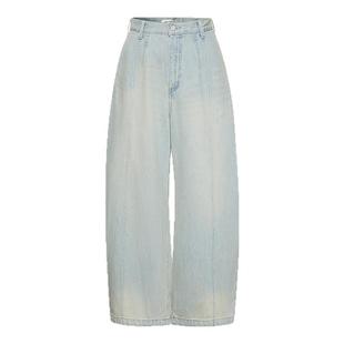 MOUSSY 2025早秋新品休闲风经典宽松阔腿牛仔长裤女010IA111-2711