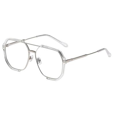 潮枠双梁大框时尚大脸变色眼镜潮