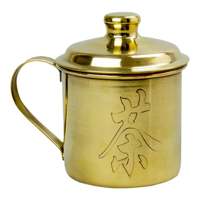 纯铜水杯紫铜水杯紫铜碗喝水家用铜茶杯中式铜茶缸子马克杯冷饮杯