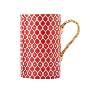 俄皇LOMONOSOV新年红色马克杯轻奢高档对杯礼盒乔迁结婚生日礼物