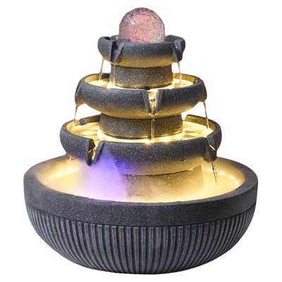 循环流水摆件客厅风水轮