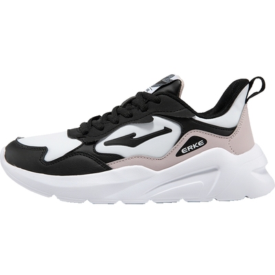 鸿星尔克女鞋休闲鞋子女款皮面