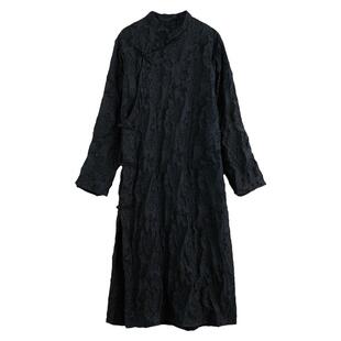 中衬衫新款复古长衫男民国风仙气长袍男立领旗袍禅茶服演出服男夏