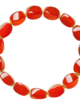 宫里上新鸿运纳财天然红玛瑙手链
