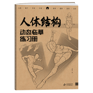 人体结构动态临摹练习册人体结构漫画手绘描摹本人体动态入门素描漫画人物造型描摹练习册素描速写基础入门