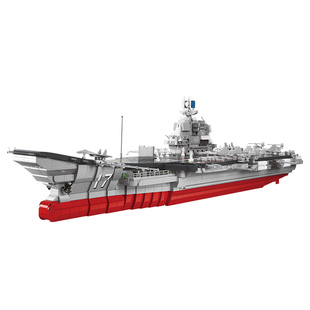 【新品】森宝积木山东舰航母军舰国产拼装拼搭模型摆件新年礼物男