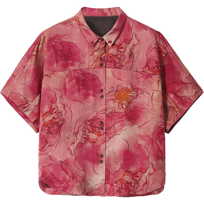 专柜正品花罗香云纱真丝两件套女