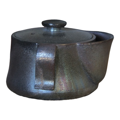 B001自然落灰釉手抓壶 建水紫陶柴烧宝瓶 无釉裸烧纯色手工宝塔壶