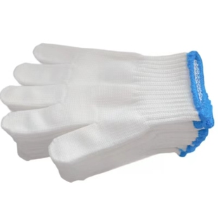 棉线手套劳保耐磨工作防滑加厚纯棉白棉纱尼龙劳工劳动男工地干活