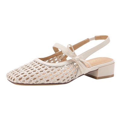 星期六复古编织镂空凉鞋女款2026