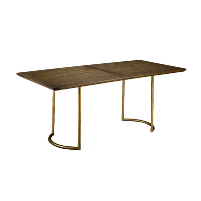 简约北欧风拼花实木长餐桌