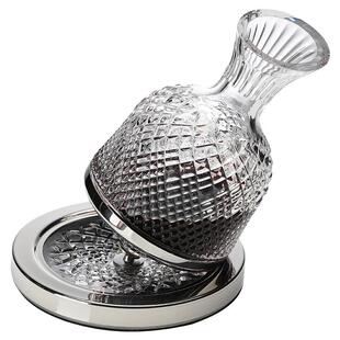 高档不倒翁红酒醒酒器轻奢旋转陀螺水晶酒壶家用葡萄分酒扎壶摆件