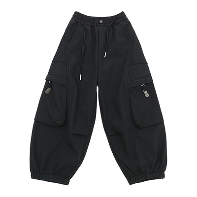 男童加绒裤子保暖棉裤加厚工装裤