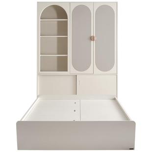 全友家居现代简约榻榻米儿童床储物柜一体无床头地台床卧室衣柜床