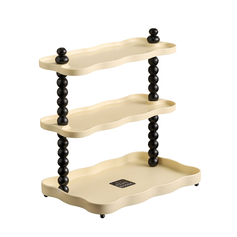 綠色杯架子法式中古風(fēng)收納架輕奢高級(jí)感桌面臺(tái)面香水多功能置物架
