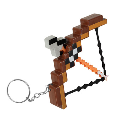 我的像素世界可发射弓箭钥匙扣创意潮玩周边玩具挂件送朋友礼物
