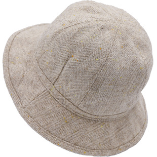 Lion~布莱克书店 英国MOON羊毛面料人字纹千鸟格渔夫帽秋冬男女