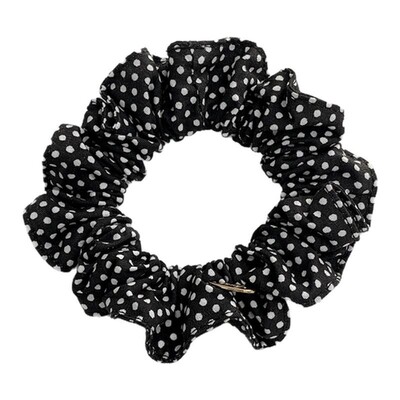 FUNCOCO｜法式棉布小波点~扎低马尾气质高级感小肠发圈头绳秋冬女