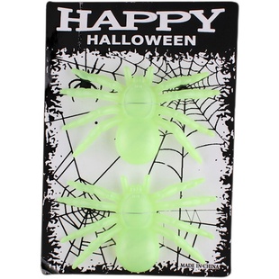 万圣节恐怖装饰毛刺蜘蛛整蛊吓人道具鬼屋密室布置蜘蛛网毛绒蜘蛛