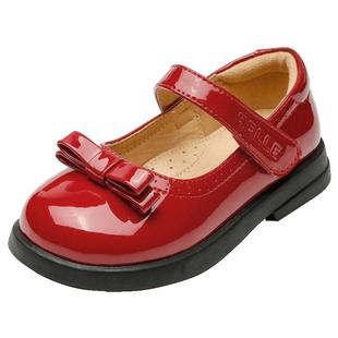 百丽童鞋女童黑色皮鞋秋冬2025新款女宝玛丽珍公主单鞋演出小黑鞋
