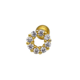 韩国钛钢满钻闪钻微镶竖棍耳钉一字螺丝拧扣耳骨钉长条耳环碎钻