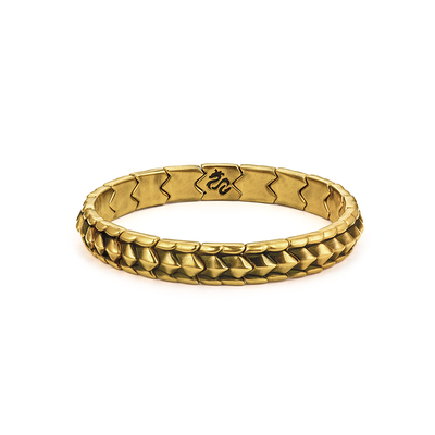 MONOLOGUE复古黄金龙鳞手镯