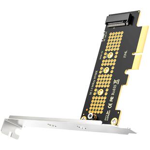锐戟RAGEER PCIe x4转M.2 NVMe固态硬盘扩展卡4x pcie转接卡40/30
