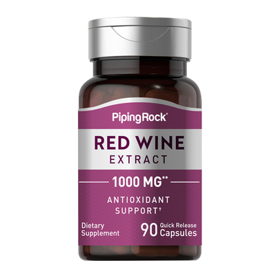 Pipingrock朴诺美国原装进口红酒精华胶囊90粒