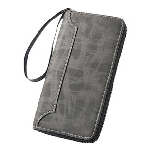 钱包男士长款拉链钱夹年轻人男款学生皮夹多功能卡包薄款手拿包潮