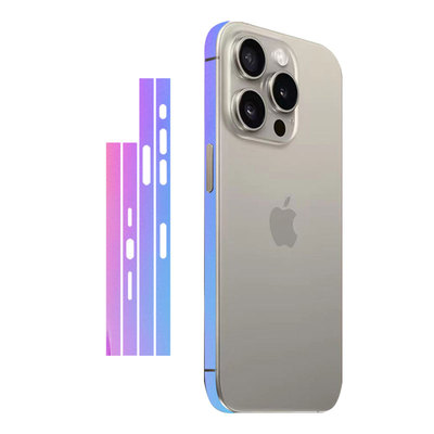 炫彩夜光边框膜iphone17promax边框膜16pro侧边膜适用14pro边框贴15plus保护膜13贴纸12发光彩膜16E边框膜