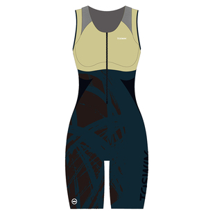 TOSWIM游泳衣女无袖平角保守显瘦游泳衣2026年新款高级感竞速泳装