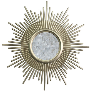 欧式贝壳工艺定制镜软装创意客厅沙发背景墙面挂饰玄关壁炉壁饰镜