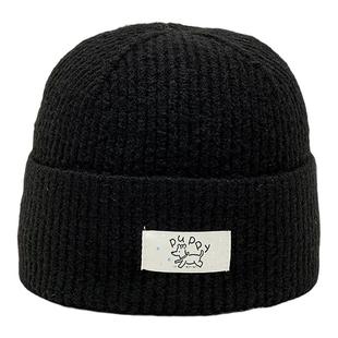 三福针织帽加厚保暖经典毛线帽时尚字母帽子男女冬2025新款845680